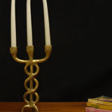 Brutalist bronze chandelier