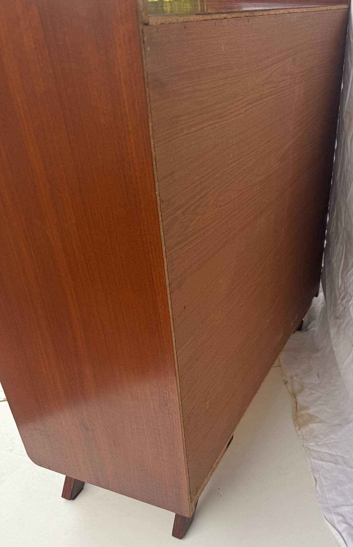 Vintage shoe cabinet with tapered legs