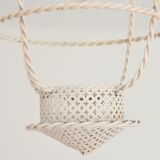 Vintage Mategot  style 1950s Perforated Metal Lantern / Pendant Light