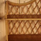 Pair of rattan wall shelves