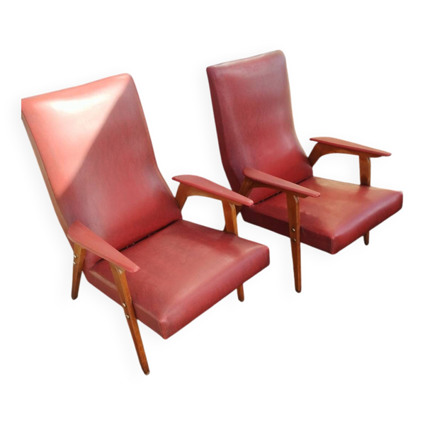 Paire de fauteuils vintage ancien