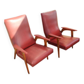 Paire de fauteuils vintage ancien