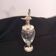 Vintage glass and metal carafe