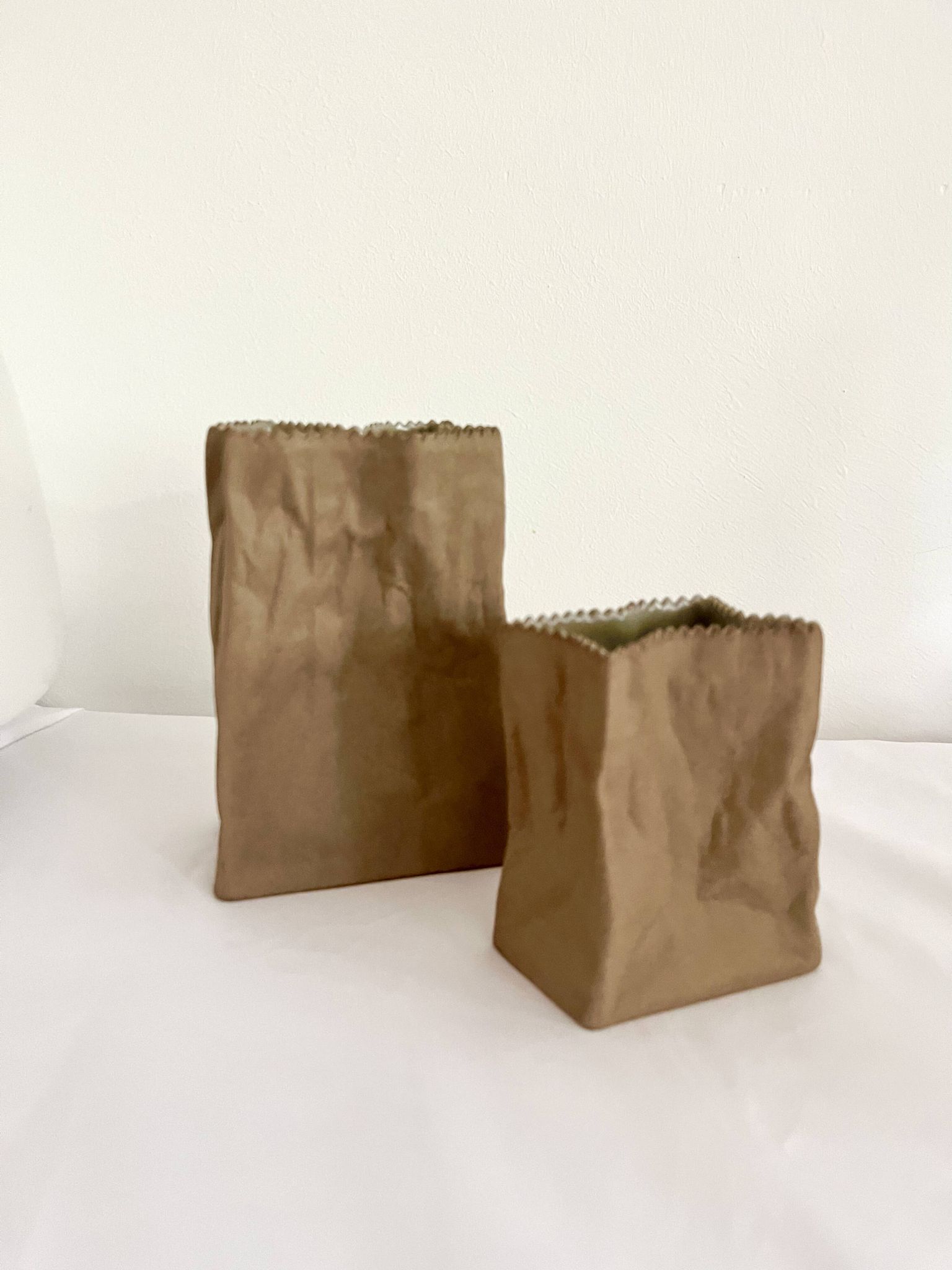 Vintage "Paper bag" vases by Tapio Wirkkala for Rosenthal studio-line, 1970