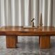 Brutalist coffee table in solid oak - 1920s