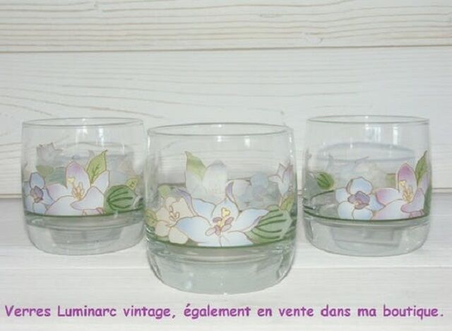 Lot of 7 vintage Luminarc glasses