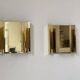 Pair of vintage wall lights, solid brass, Borens 1960