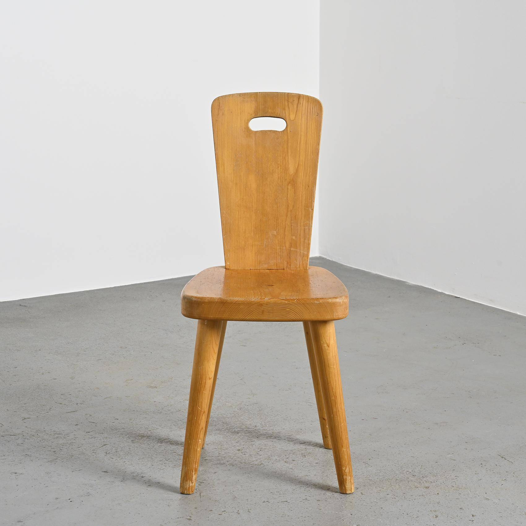 High-back chair by Christian Durupt, Méribel 1960