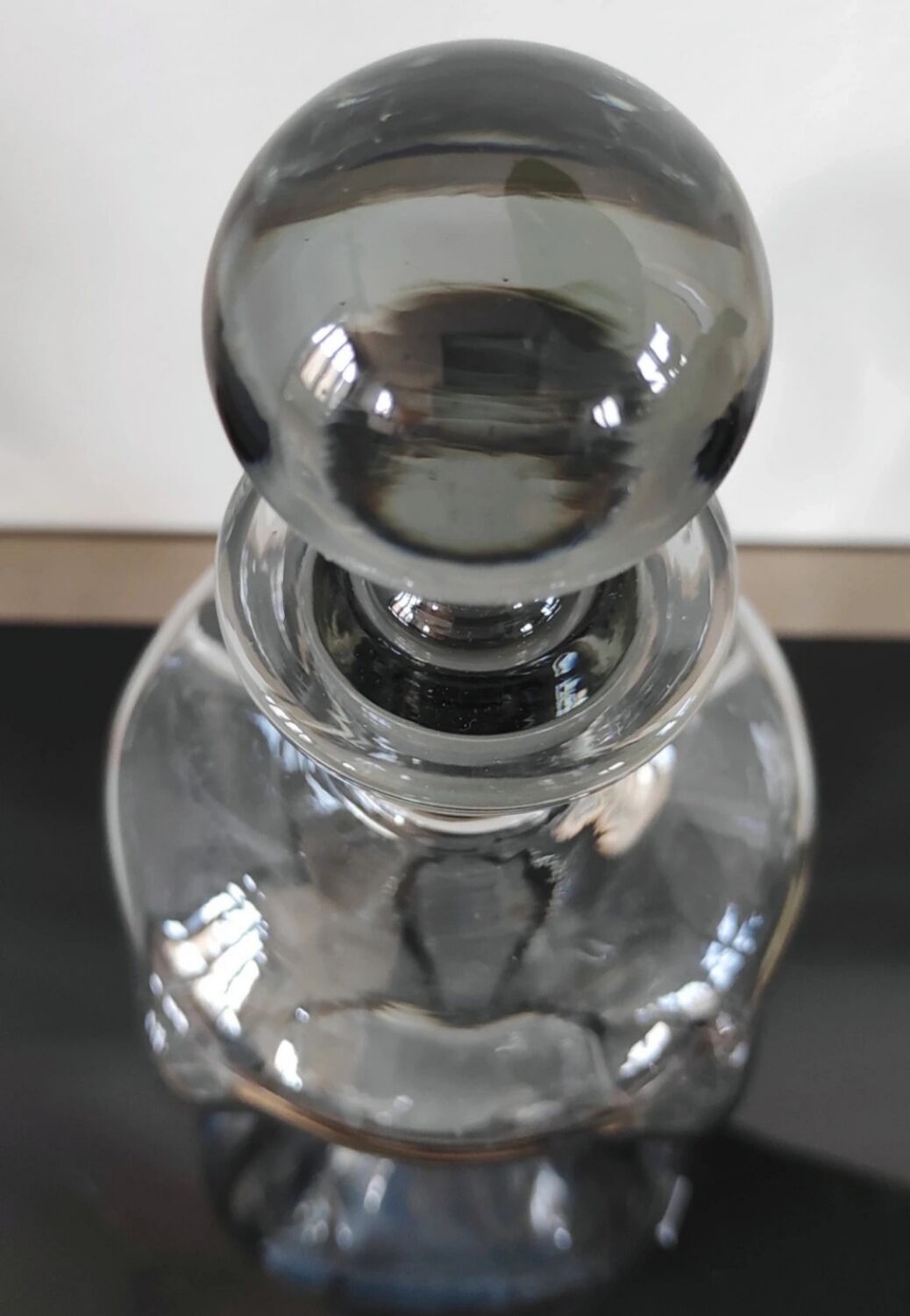 Vintage smoked glass carafe / decanter - Scandinavian design 1960