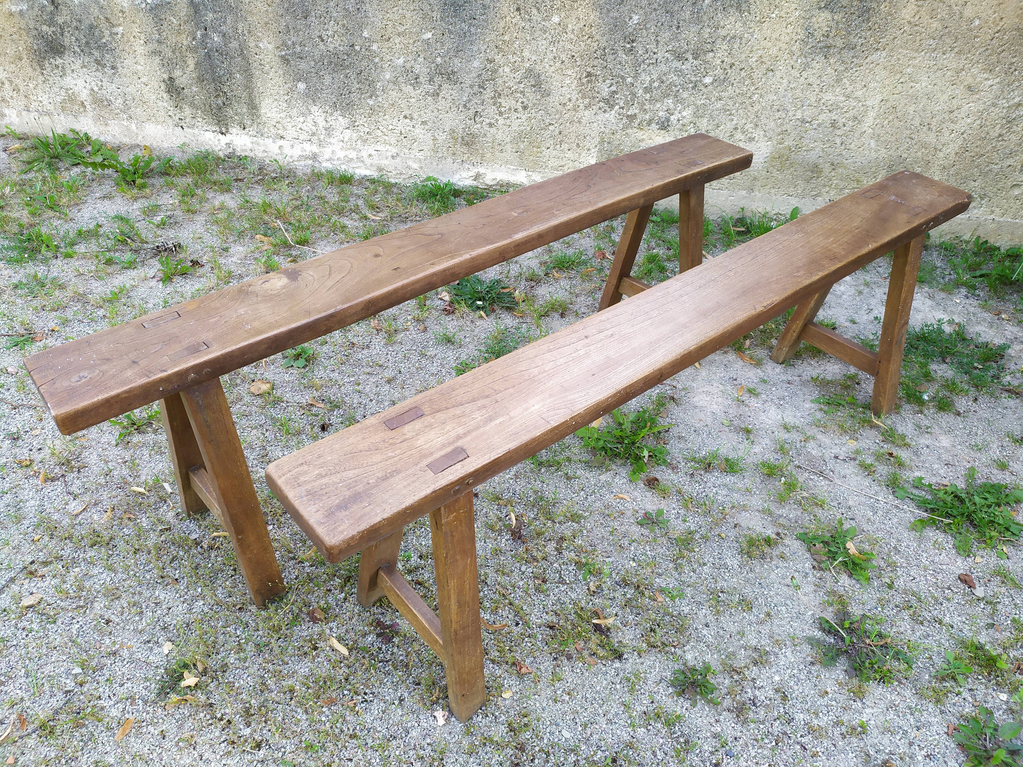 Pair of farm benches 150 cm