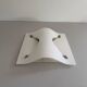 Simple wall light in opal glass with a square design, 1970s, Italy.