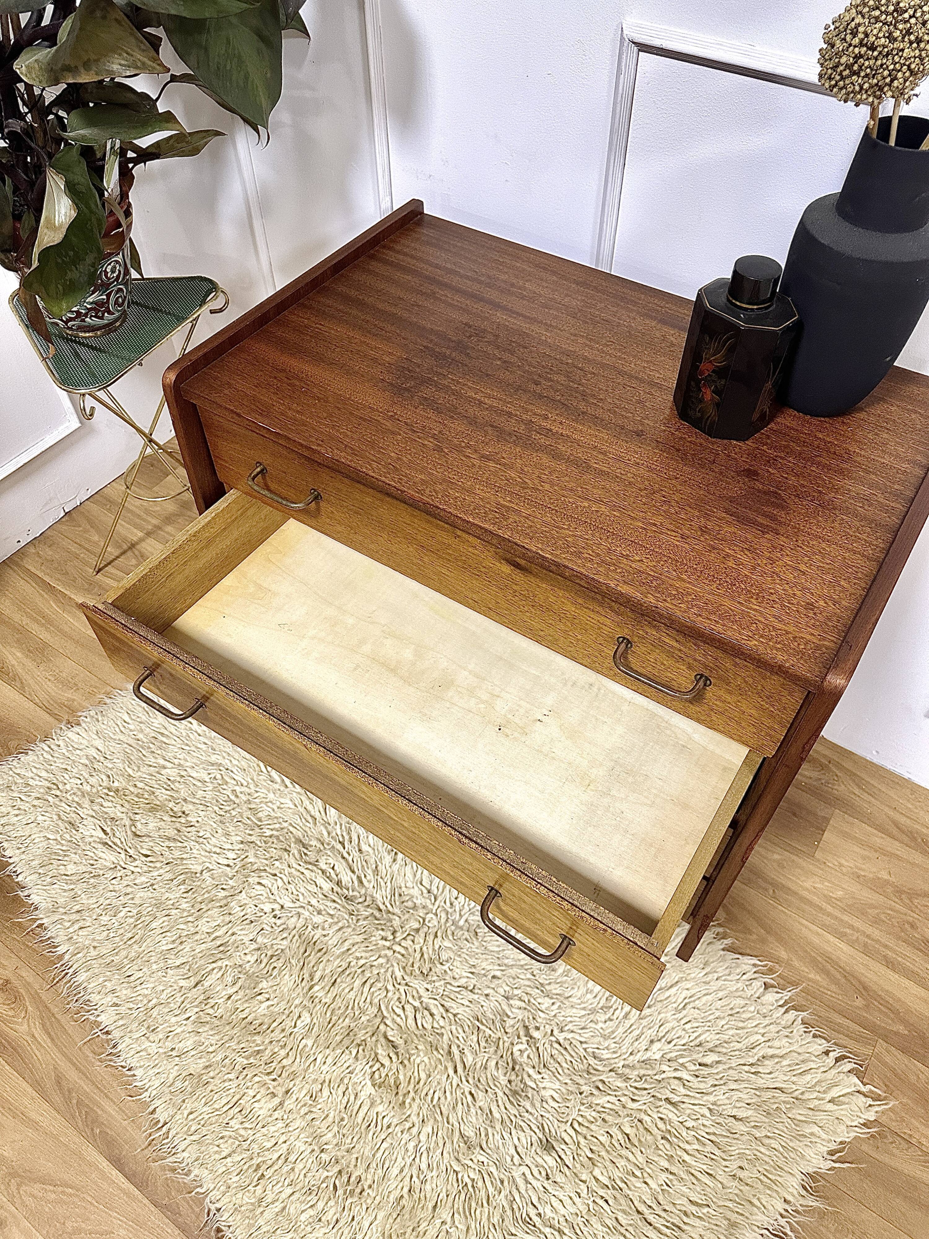 Vintage chest of drawers compass feet