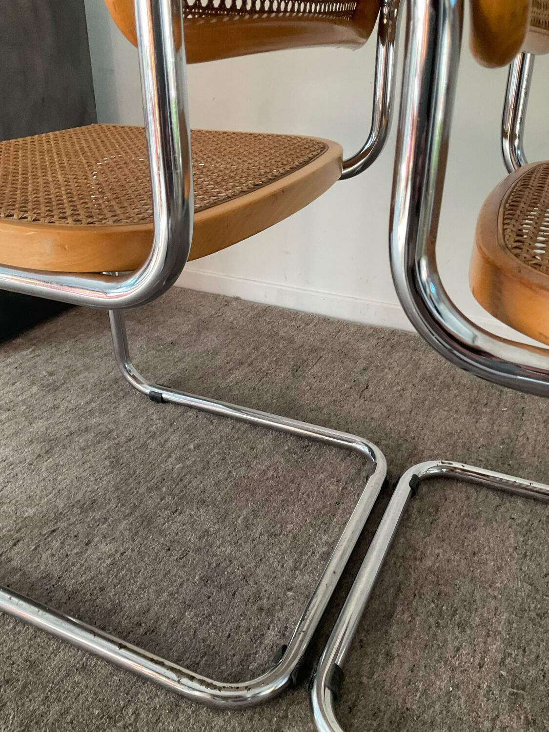 Pair of chairs Marcel Breuer Cesca B32