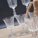 Set 8 grands verres vin cristal Baccarat Lauzun