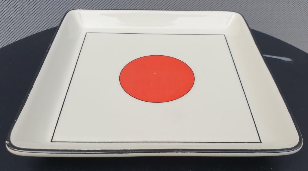 Lot of 6 square plates model Tokyo by Gien H2