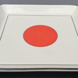 Lot of 6 square plates model Tokyo by Gien H2