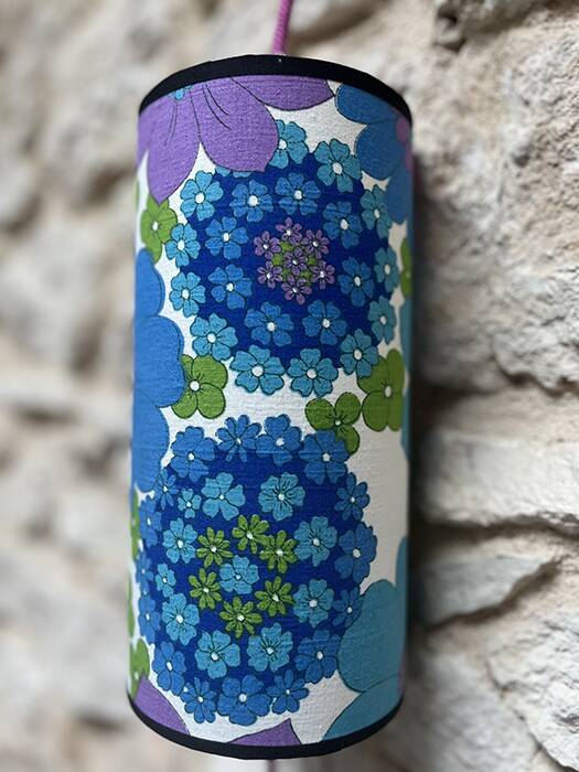 Vintage blue portable lamp