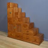 Kaidan Tansu staircase furniture in teak – 2nd part 20th century