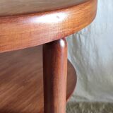 Table d'appoint style Art-Déco en bois massif - années 30/40