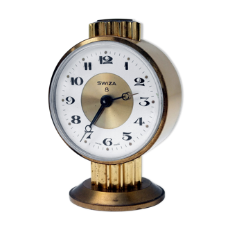 Swiza 8 days vintage alarm clock Swiss