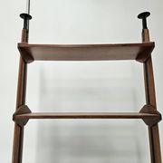 1960s teak floor/sky bookcase with shelves and compartment