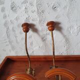 2 coat racks - wall hooks (wood and metal)