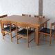 Dining set in natural oak by Meubelatelier Vanda, 1970s