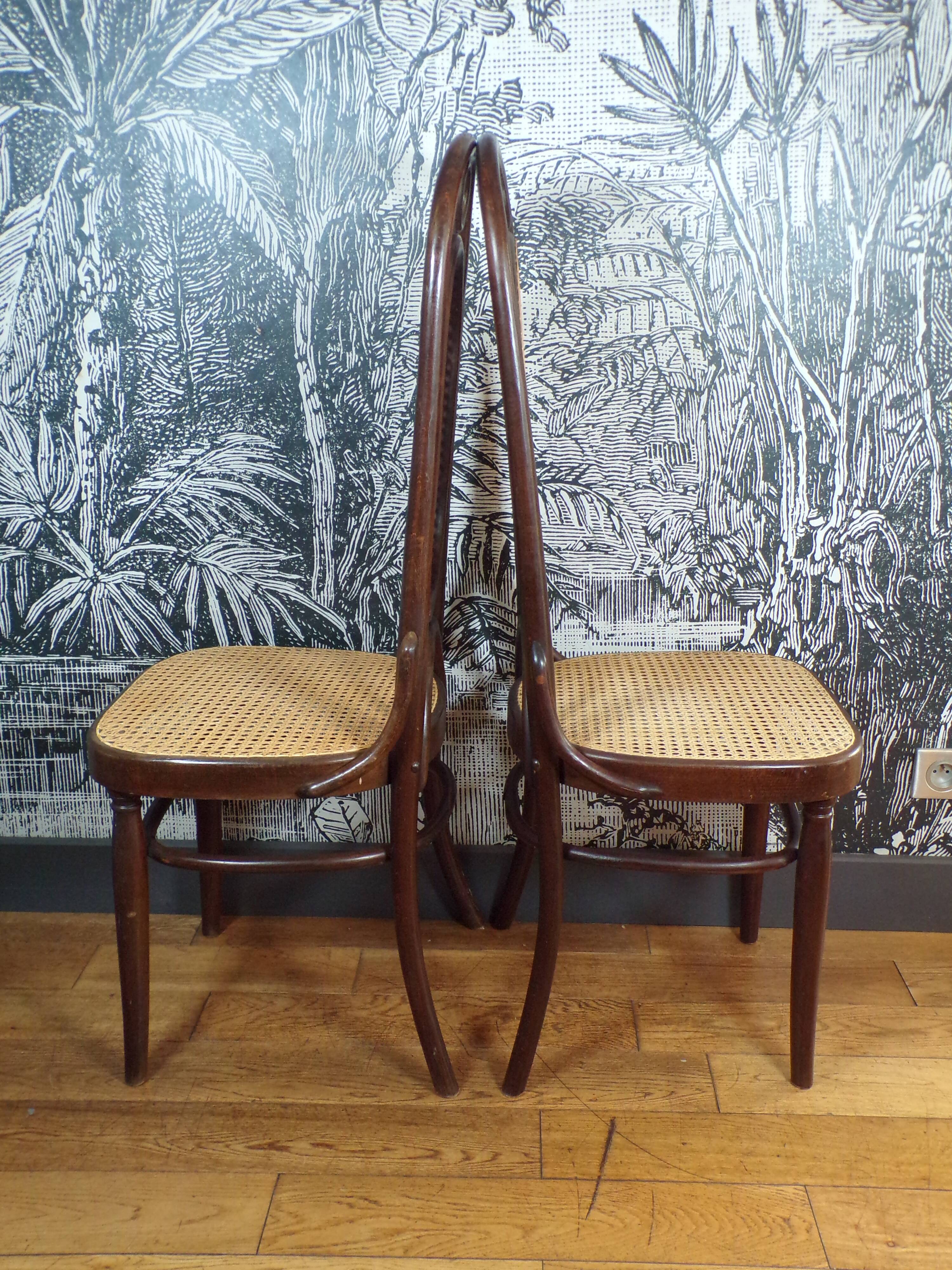 Pair of Thonet 207R chairs in bentwood