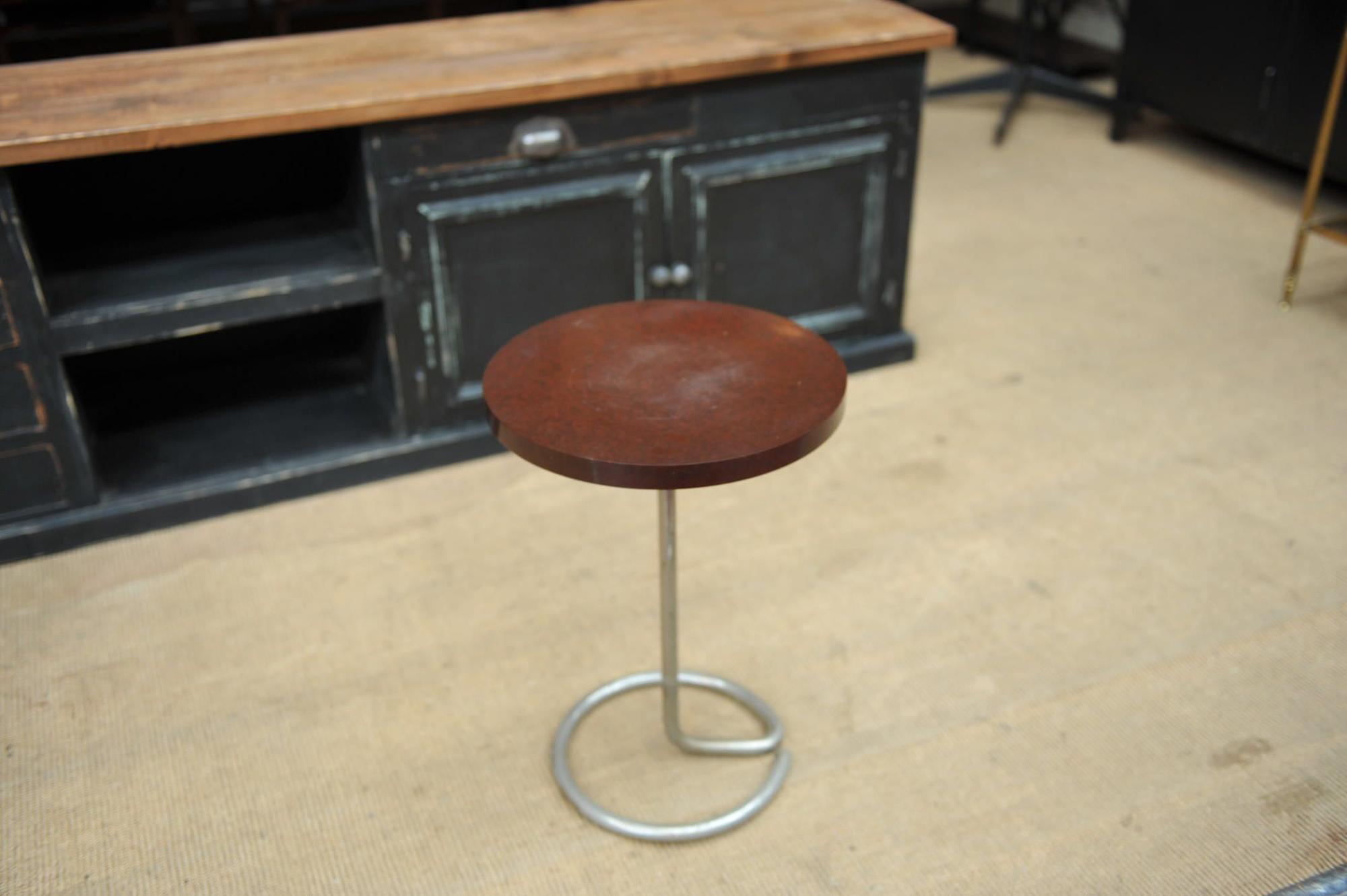 Table pedestal metal and Bakelite 1930