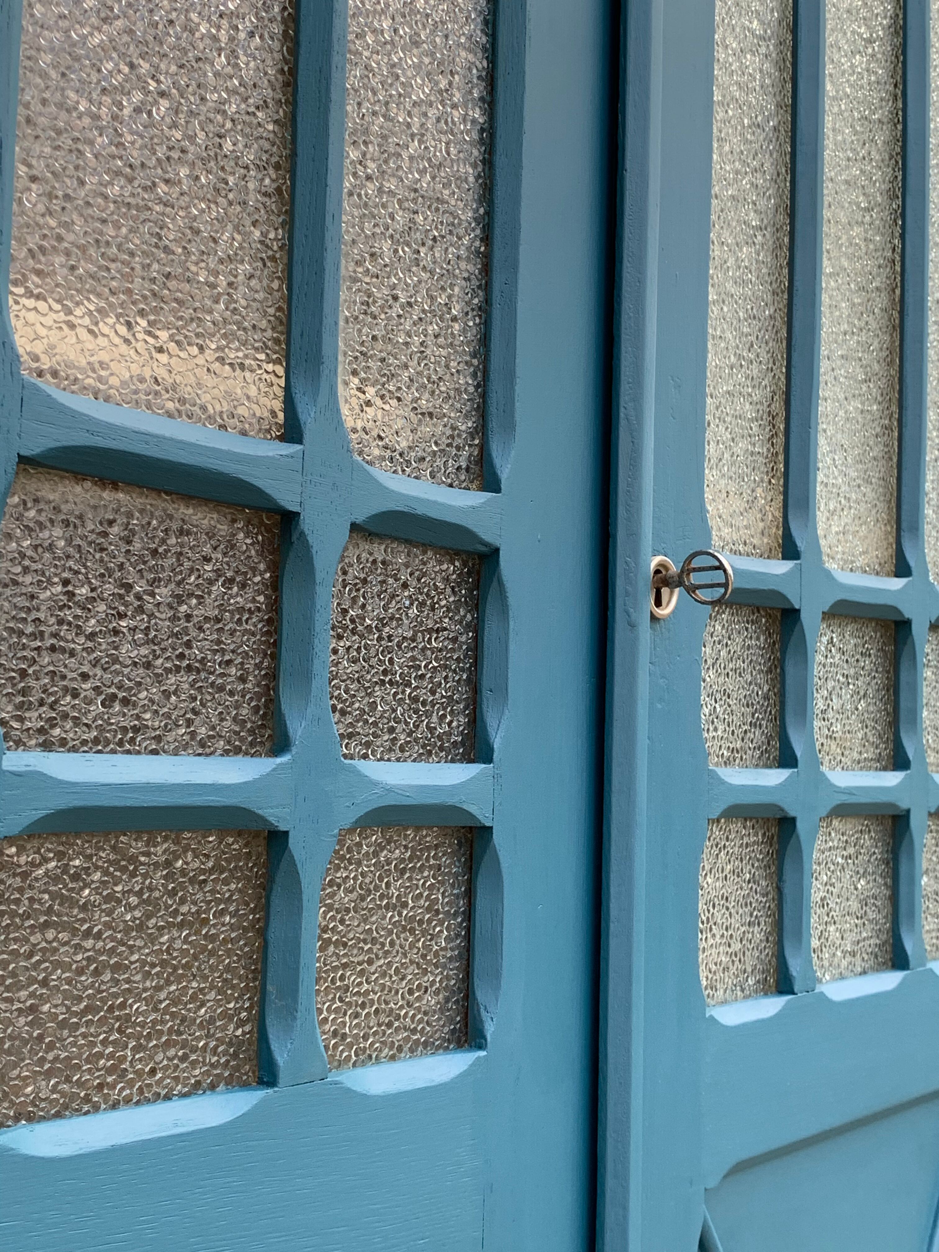 Glass-glazed Parisian wardrobe 1950