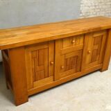 brutalist elm sideboard, 1970