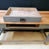 Patinated drapery table