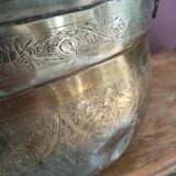 Old brass cache pot