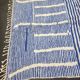 Handwoven Berber rug in blue and white, size 150x250 cm.