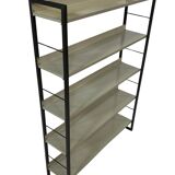 Free stanting Tomado shelving unit in metal and gray - 1960s Dutch Design