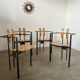 4 old raw design chairs Karl Friedrich Forster model Trix KFF postmodern 70s/80s