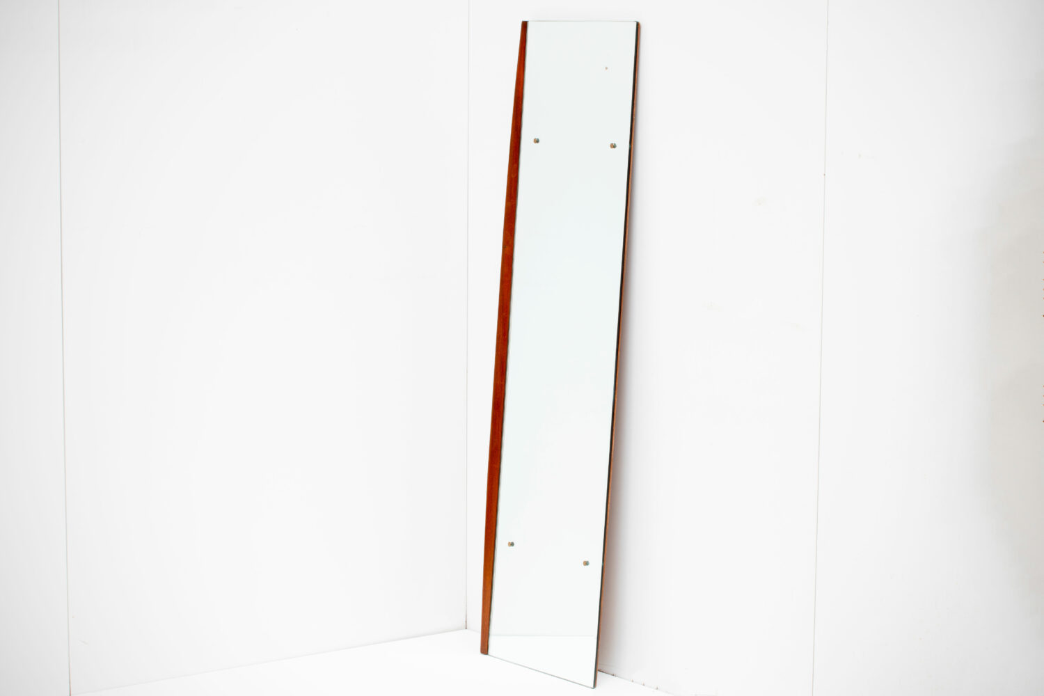 Scandinavian vintage rectangular teak mirror, 1960