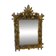 Louis XVI style mirror in carved wood and gilded with gold leaf, 19th century