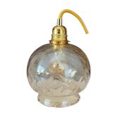 Vintage amber glass globe player