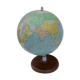 Globe terrestre Girard et Barrère socle bois