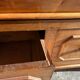 Old wooden baker's chest with storage drawers