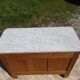 Ancienne commode Louis Philippe en noyer marbre blanc