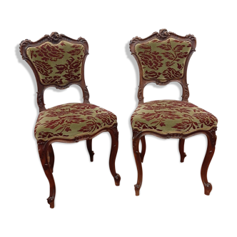 Paire de chaises néo Louis XV