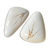 Duo de raviers porcelaine Royal Limoges vintages forme libre