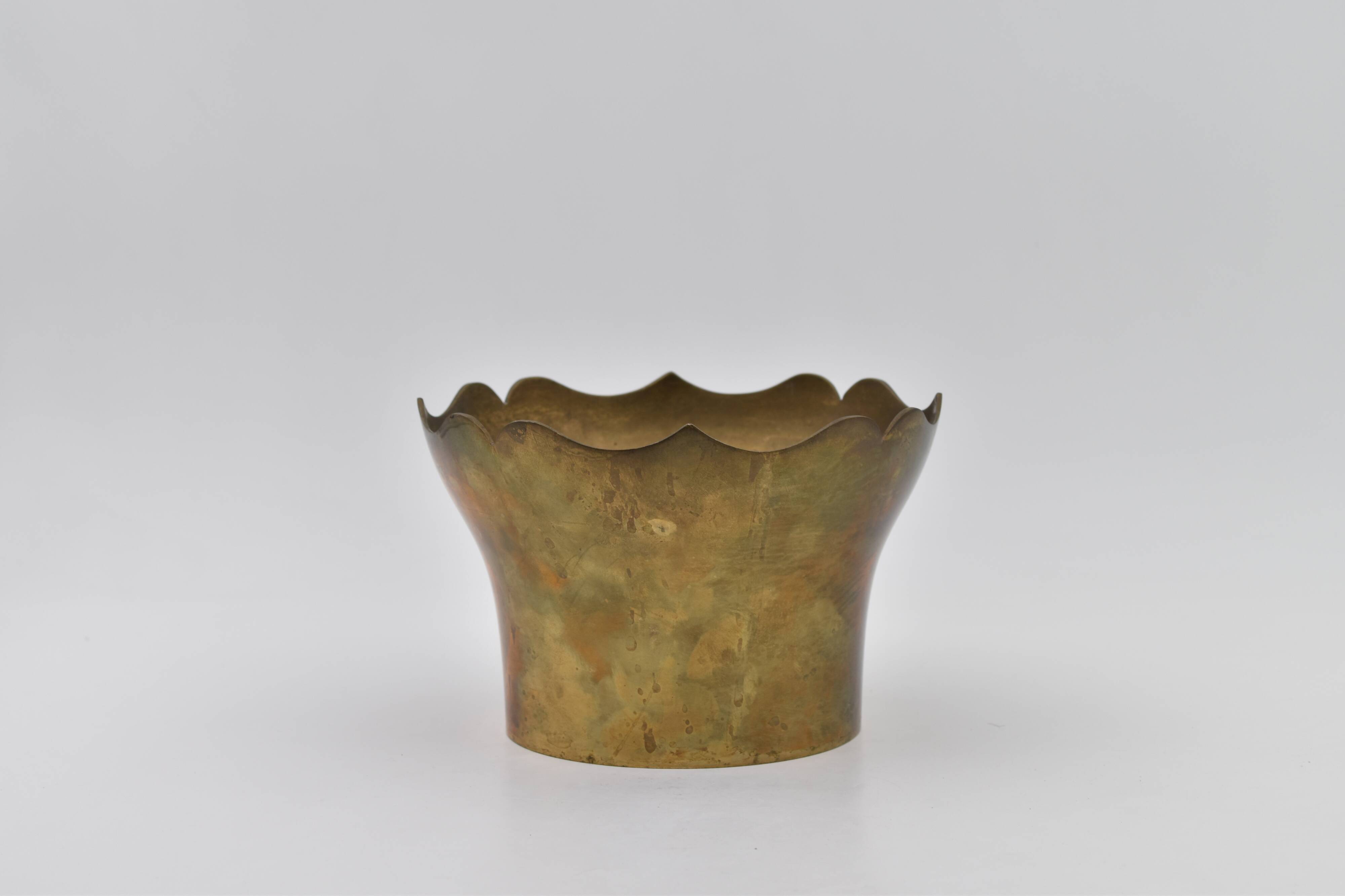 Brass pot plant cover