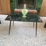 Table basse vintage résine aspect marbre