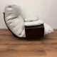 Armchair and ottoman Marsala in white leather by Michel Ducaroy for Ligne Roset
