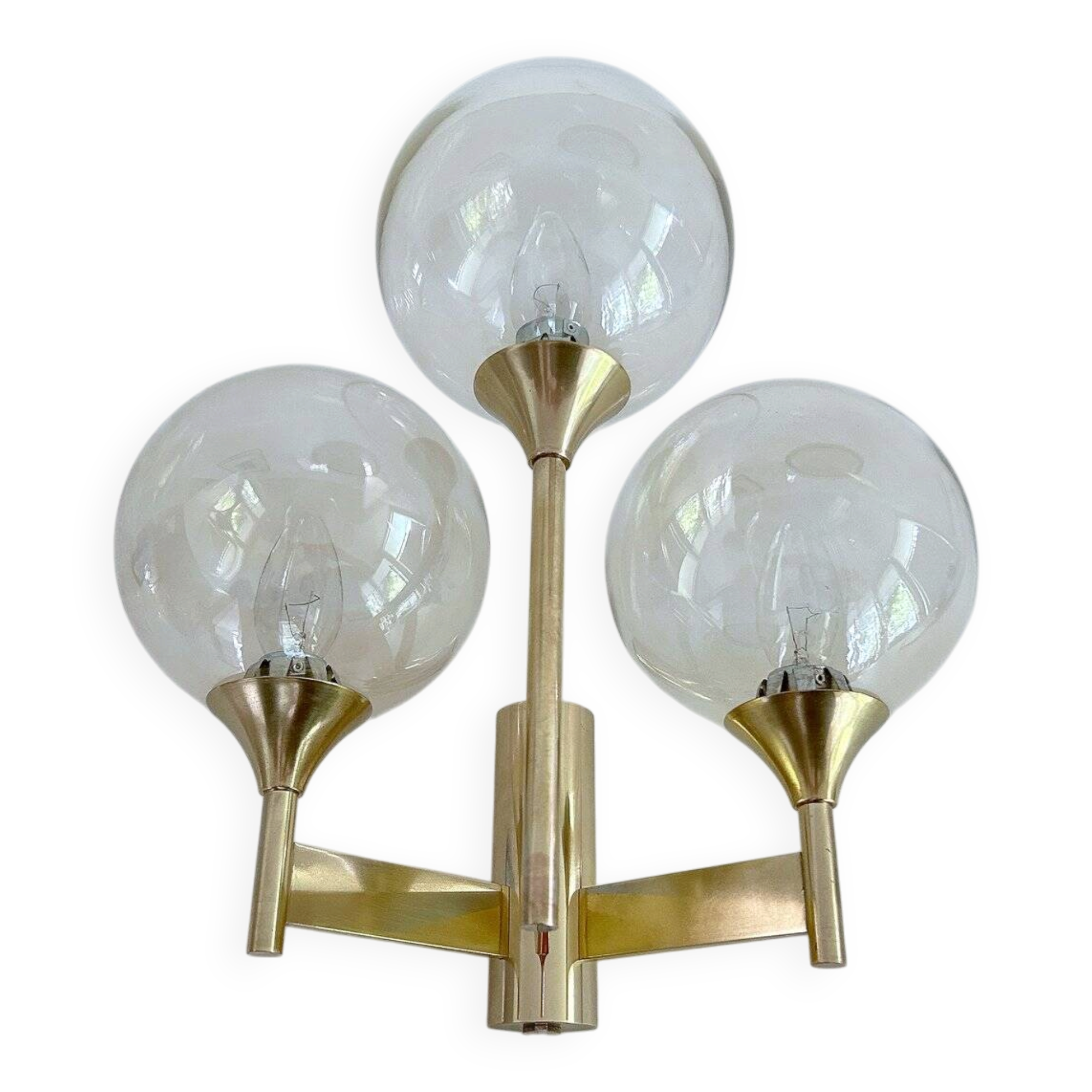 Large vintage glass sconce from Sciolari