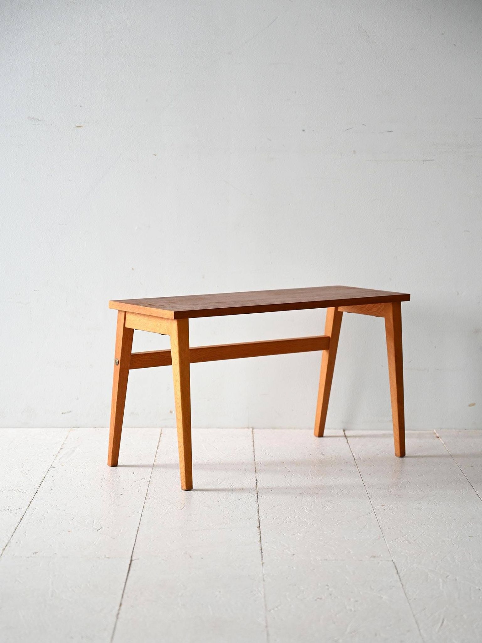 Swedish vintage teak bench, 1950s-60s