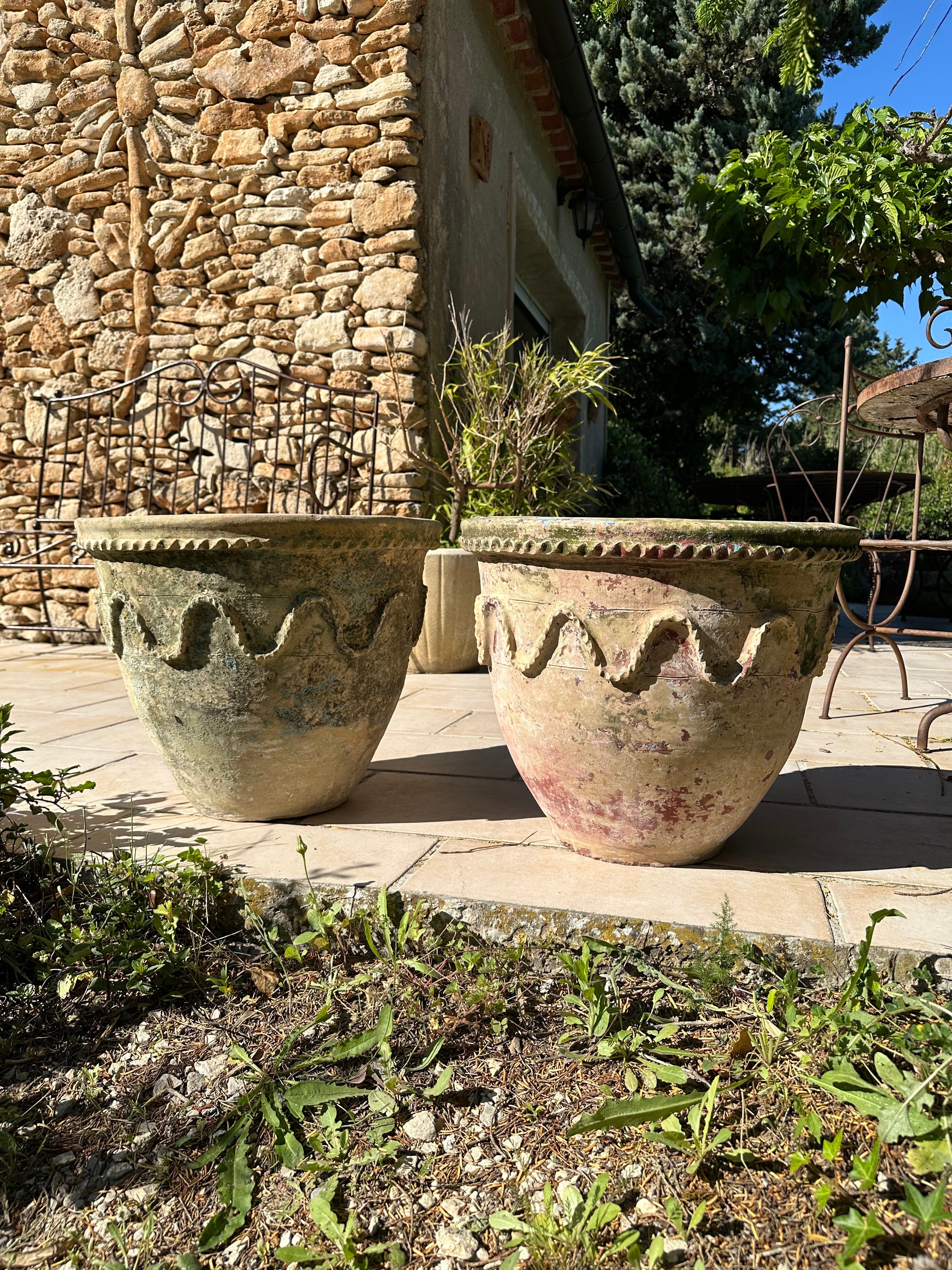 Pot vase en terre cuite ancien 19ème